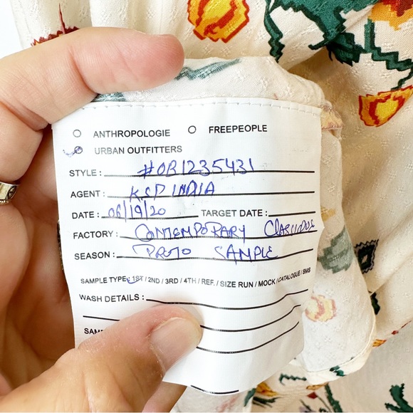 Urban Outfitters | Romantic Floral Print Ruffle Blouse - Picture 7 of 7